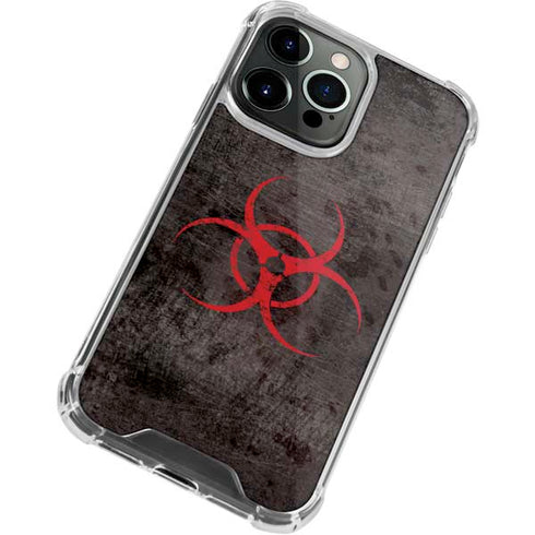 Biohazard Red iPhone 14 Pro Clear Case